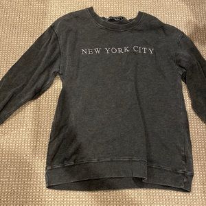 oversized light weight long sleeve dark gray